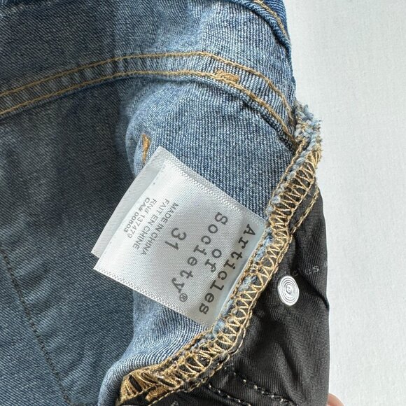 Articles of Society Mom Shorts Women 31 Denim Mid-Rise Zip Fly Medium Blue Wash - Picture 10 of 11